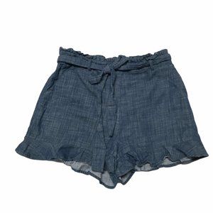 June & Hudson Paperbag Shorts with Ruffle Bottom